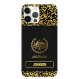 Personalized Australian Veterans Camo Golden Phone Case QTDT0807