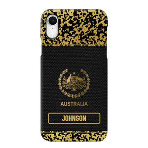 Personalized Australian Veterans Camo Golden Phone Case QTDT0807