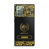 Personalized Australian Veterans Camo Golden Phone Case QTDT0807