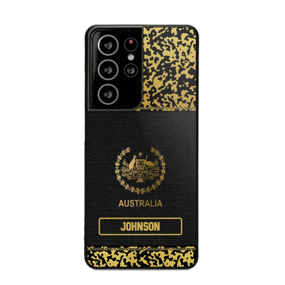 Personalized Australian Veterans Camo Golden Phone Case QTDT0807