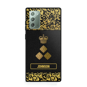 Personalized British Veterans Camo Golden Phone Case QTDT0807