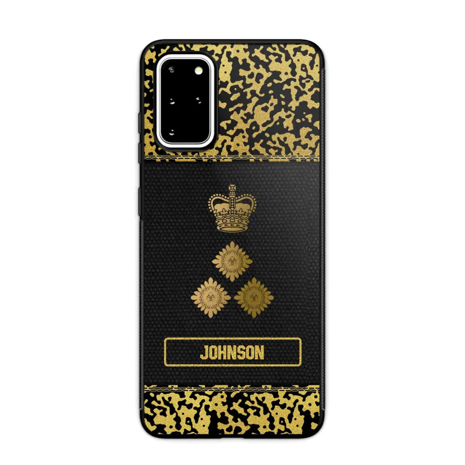 Personalized British Veterans Camo Golden Phone Case QTDT0807