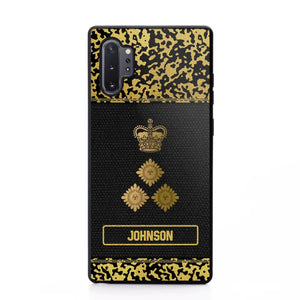 Personalized British Veterans Camo Golden Phone Case QTDT0807