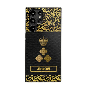 Personalized British Veterans Camo Golden Phone Case QTDT0807