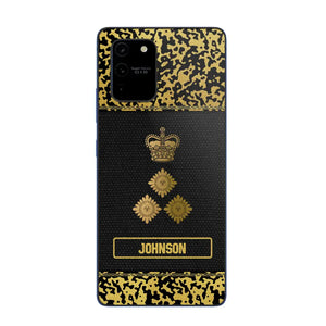 Personalized British Veterans Camo Golden Phone Case QTDT0807