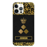 Personalized British Veterans Camo Golden Phone Case QTDT0807