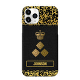 Personalized British Veterans Camo Golden Phone Case QTDT0807