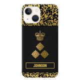 Personalized British Veterans Camo Golden Phone Case QTDT0807