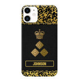 Personalized British Veterans Camo Golden Phone Case QTDT0807