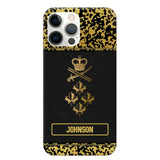 Personalized Canadian Veterans Camo Golden Phone Case QTDT0807