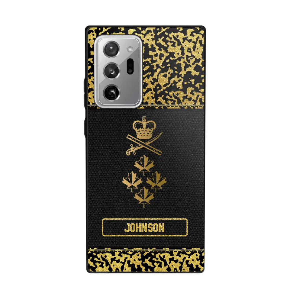 Personalized Canadian Veterans Camo Golden Phone Case QTDT0807