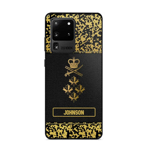 Personalized Canadian Veterans Camo Golden Phone Case QTDT0807