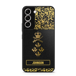 Personalized Canadian Veterans Camo Golden Phone Case QTDT0807