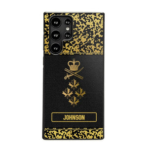 Personalized Canadian Veterans Camo Golden Phone Case QTDT0807