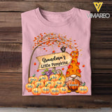 Personalized Grandmas Little Pumpkins Fall Season T-Shirt Printed QTDT807