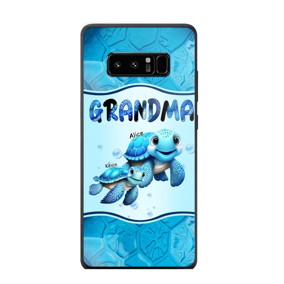 Personalized Fall Season Pumpkin Autumn Grandma with Kid Name Gift For Grandma Phonecase PNDT0707