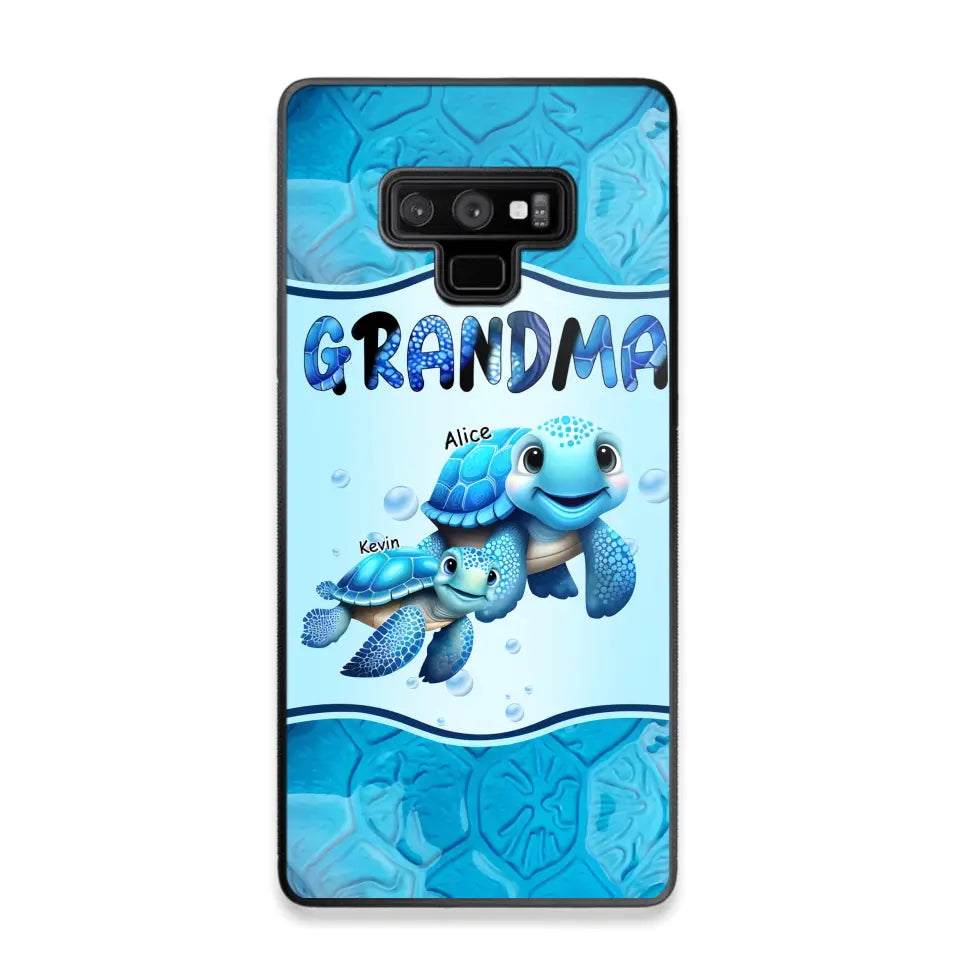 Personalized Fall Season Pumpkin Autumn Grandma with Kid Name Gift For Grandma Phonecase PNDT0707