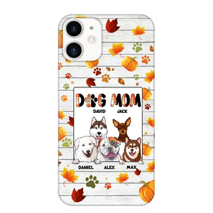 Personalized Fall Season Pumpkin Autumn Dog Mom Dog Lovers Gift Phonecase PNDT0707