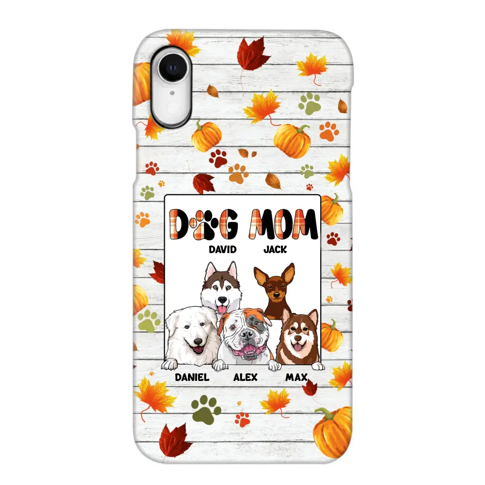 Personalized Fall Season Pumpkin Autumn Dog Mom Dog Lovers Gift Phonecase PNDT0707