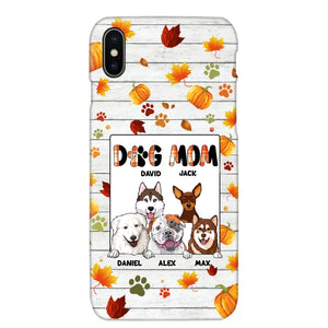 Personalized Fall Season Pumpkin Autumn Dog Mom Dog Lovers Gift Phonecase PNDT0707