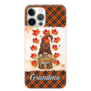 Personalized Fall Season Grandma Autumn With Kids   Phone Case Printed QTHQ1007