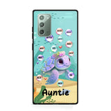 Personalized Auntie Turtle Colorful With Kids Phone Case Printed QTHN1007