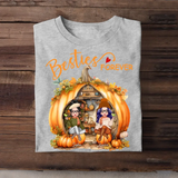 Personalized Besties Forever Fall Season Pumpkin T-shirt Printed MTHQ1007