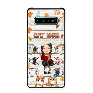 Personalized Cat Mom Fall Season Pumpkin Phonecase Printed MTPN1107