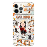 Personalized Cat Mom Fall Season Pumpkin Phonecase Printed MTPN1107