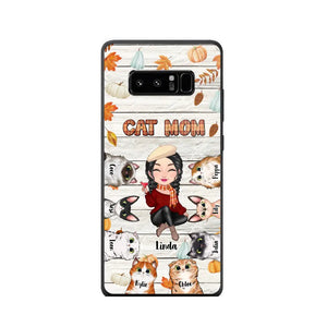 Personalized Cat Mom Fall Season Pumpkin Phonecase Printed MTPN1107