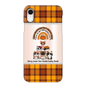 Personalized Life Is Better With Cats Fall Season Cat Lovers Phonecase Printed PNPVD1407