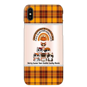 Personalized Life Is Better With Cats Fall Season Cat Lovers Phonecase Printed PNPVD1407