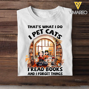 Personalized Fall Season Cat Mom That's What I Do I Pet Cats I Read Books And I Forget Things T-shirt Printed MTHN1807