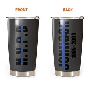 Personalized US Thin Blue Line Sheepdog Tumbler Printed 23JUL-KVH21