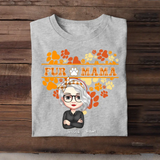 Personalized Fall Season Fur Mama, Cat lover, Dog Lover Tshirt Printed QTKH227