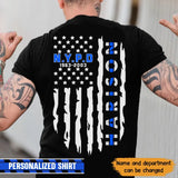 Personalized Police Department US Flag T-shirt Printed 23JUL-KVH21