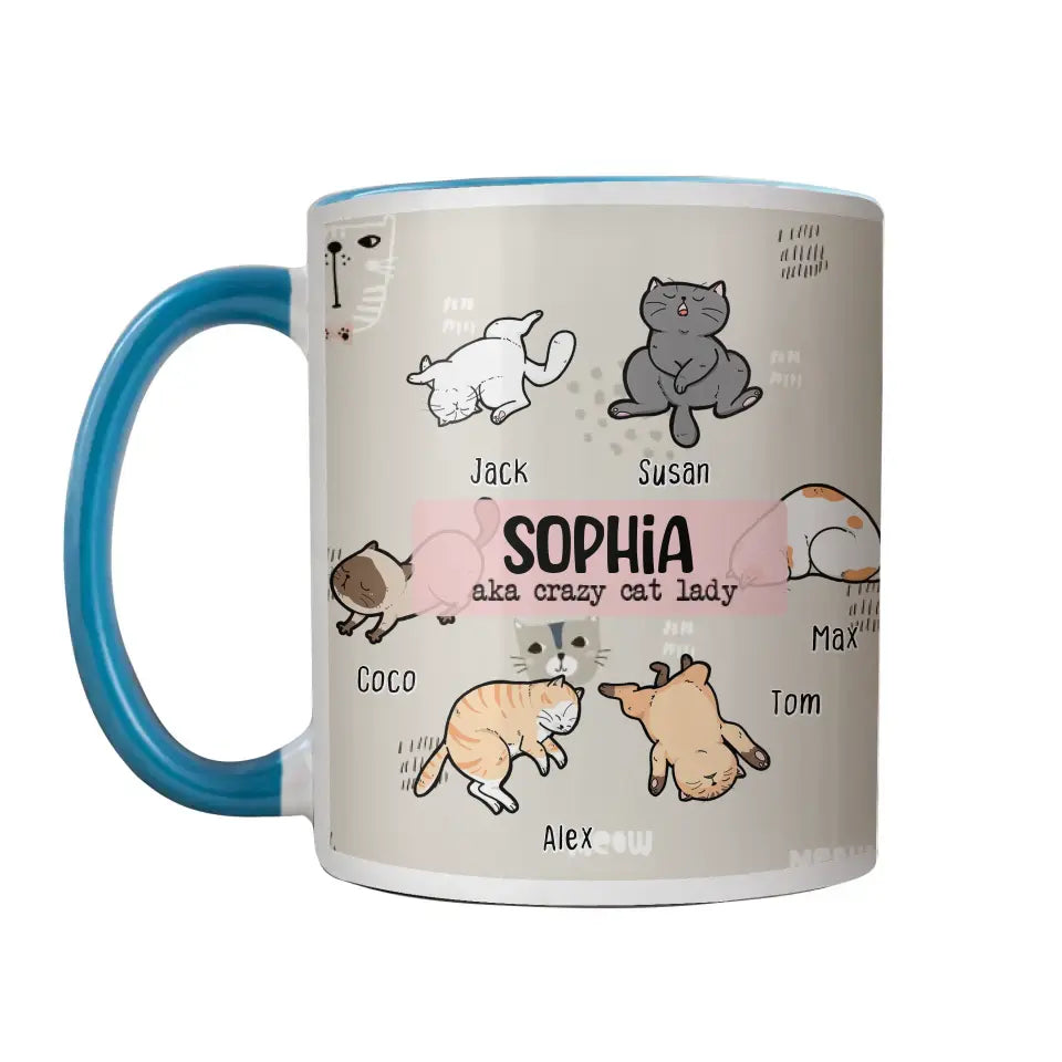 Personalized Cat Lovers Gift Aka Crazy Cat Lady Printed Accent Mug MTHHN2107