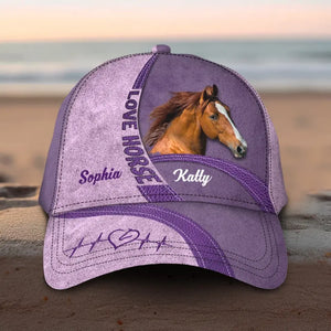 Personalized Upload Your Horse Photo Love Horse Cap 3D Printed 23JUL-PN24