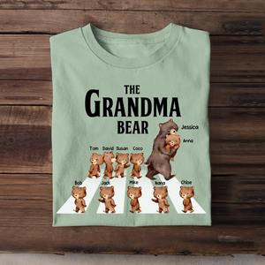 Personalized The Grandma Bear with Kid Names T-shirt Printed MTHKVH2407