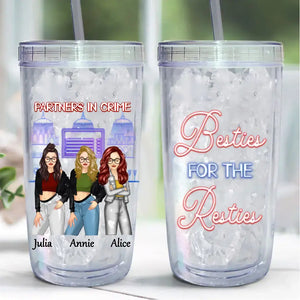 Personalized Partners In Crime Best Bitches Here's To Another Year Of Bonding Over Acrylic Insulated Tumbler Printed MTHHN2407