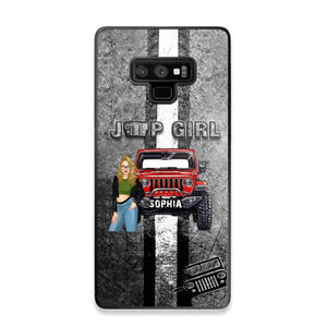 Personalized Jeep Girl with Name Phonecase Printed HTHHN2407