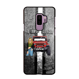 Personalized Jeep Girl with Name Phonecase Printed HTHHN2407