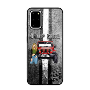 Personalized Jeep Girl with Name Phonecase Printed HTHHN2407