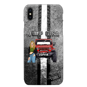 Personalized Jeep Girl with Name Phonecase Printed HTHHN2407