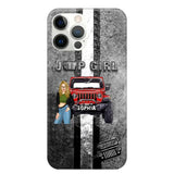 Personalized Jeep Girl with Name Phonecase Printed HTHHN2407