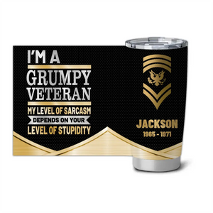 Personalized US My Level Of Sarcasm Depends On Your Level Of Stupidity Tumbler Printed QTPVD277