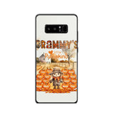 Personalized Fall Season Grandma's Little Pumpkins Scarecraw & Kid Names Phonecase Printed HTHPD2607