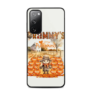 Personalized Fall Season Grandma's Little Pumpkins Scarecraw & Kid Names Phonecase Printed HTHPD2607