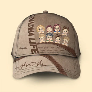 Personalized Grandma Life Kid Names Cap Printed HTHHN2707