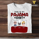 Personalized This Is My Pajama Shirt Couple & Pets Dog Lovers Cat Lovers Gift T-shirt Printed MTHHN202315